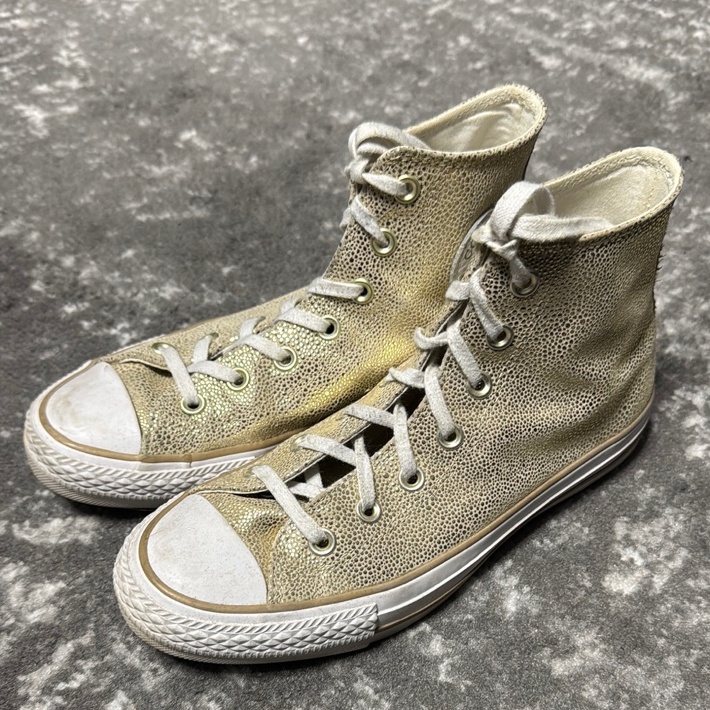 Converse Gold Textured High-Tops